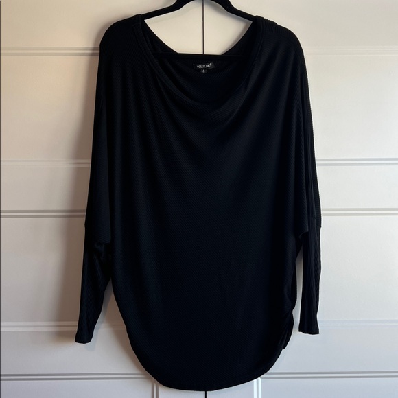 Tops - Black Draped‎ Top